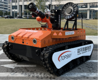 防爆消防滅火排煙偵察機器人（中型，第11代，語音控制+跟隨功能+5G控制+水炮跟蹤火焰+野外導航)