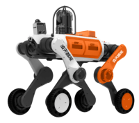 輔助偵察四足機器狗（輪足，【MESH防爆自組網(wǎng)基站、防爆布撒式自組網(wǎng)拋投裝置、四合一多功能模塊（喊話+照明+警示+拾音）、防爆多參數(shù)測定器（10種氣體）、防爆雙向?qū)χv模塊 】）