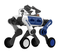 反恐防暴輪足機器狗（輪足，自組網+集成一體式遙控器+38mm六連發射器+捕捉網發射器）